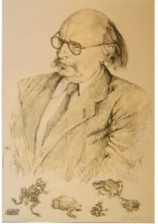 Litografia Foujita - Portrait de Jean Rostand