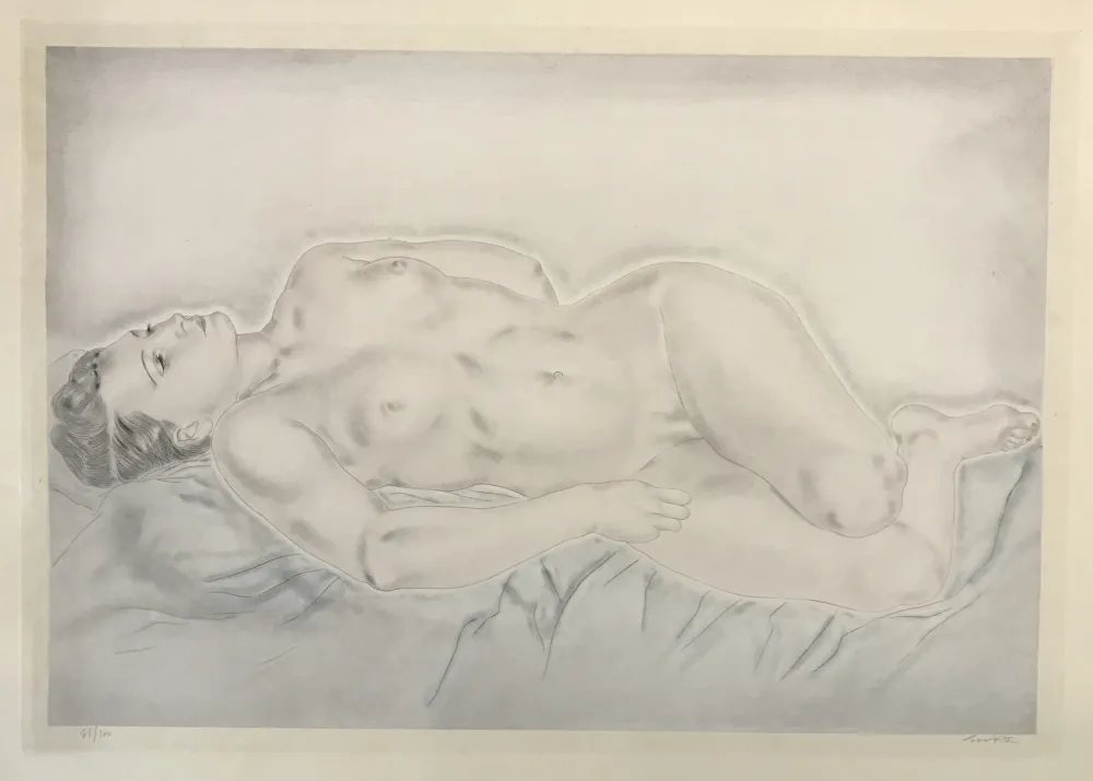 Água-Forte E Água-Tinta Foujita - Reclining Nude (From Femmes)