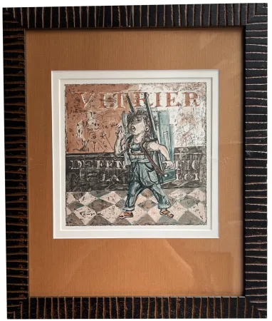 Xilogravura Foujita - VITRIER. Bois en couleurs pour 