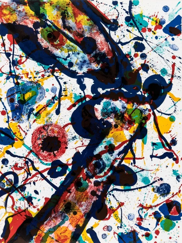 Litografia Francis - Untitled (Poèmes dans le ciel) L 269