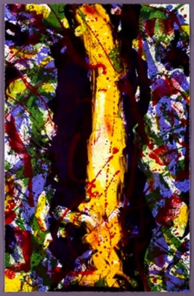 Litografia Francis - Untitled (yellow down centre)