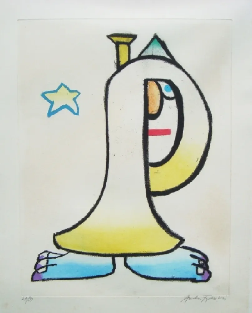 Água-Forte E Água-Tinta François - Clown à la trompette