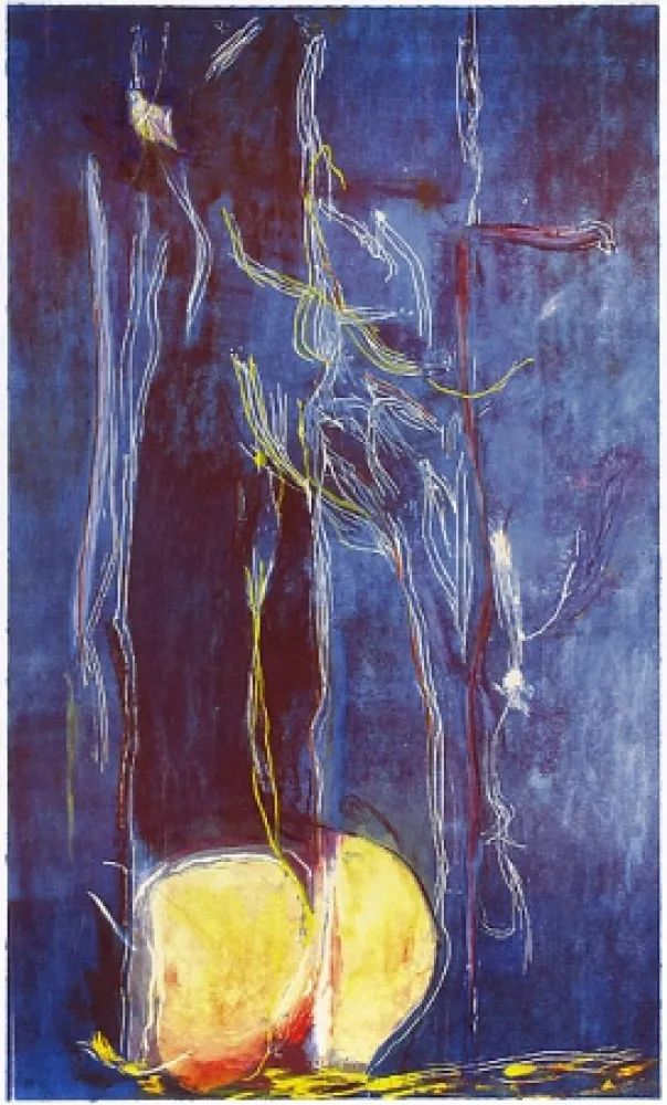 Xilogravura Frankenthaler - All About Blue