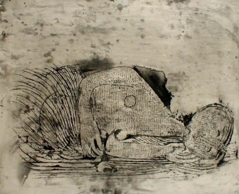 Água-Forte Friedlaender - Femme Endormie