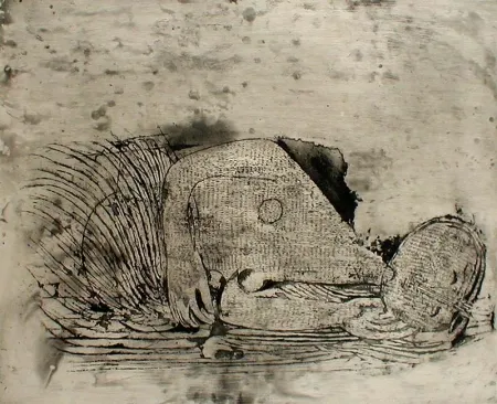 Água-Forte Friedlaender - Femme Endormie