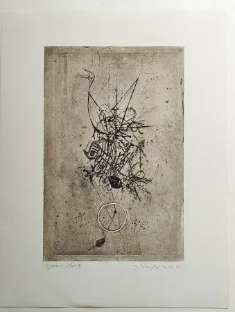 Água-Forte Friedlaender - Poisson et Oiseau III