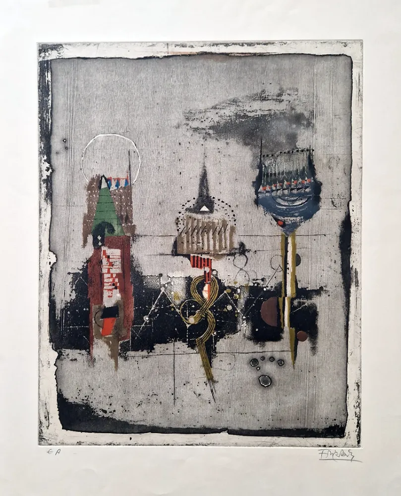 Água-Forte Friedlaender - Trois Fleurs