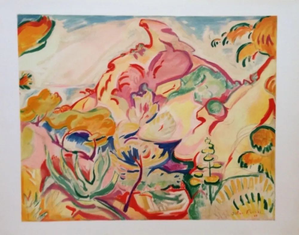 Litografia Friesz - Paysage a la Ciotat