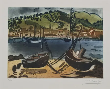 Água-Forte Gal - Barcas en la ría