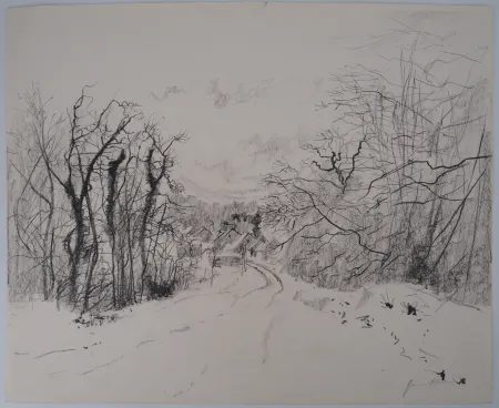 Sem Técnica Gantner - Paysage enneigé des Vosges, c