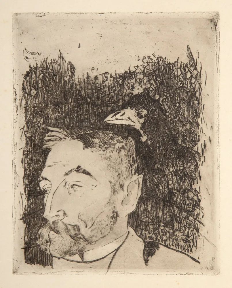 Gravura Gauguin - Portrait de Stéphane Mallarmé