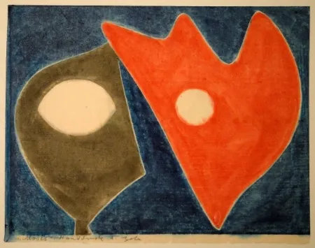 Xilogravura Gehr - Moses vor brennendem Dornbusch I. 