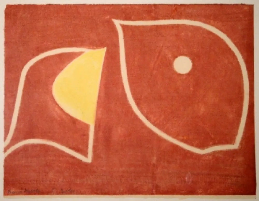 Xilogravura Gehr - Moses vor brennendem Dornbusch II. 