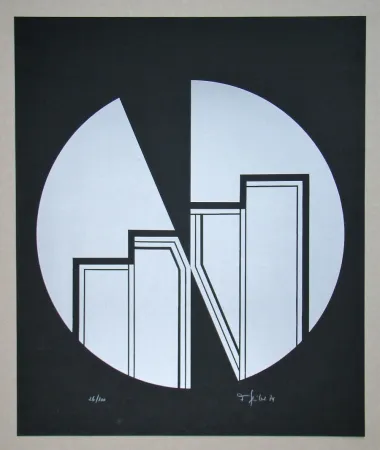 Linogravura Geiler - Concrete-constructive Composition