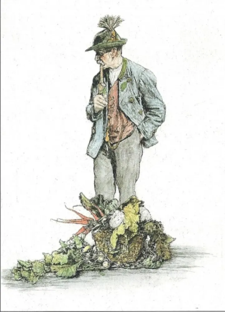 Gravura Geissler - Der Gemüsemann / The Vegetable Seller