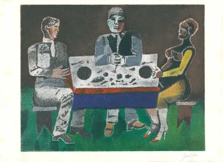 Litografia Gentilini - Banchetto