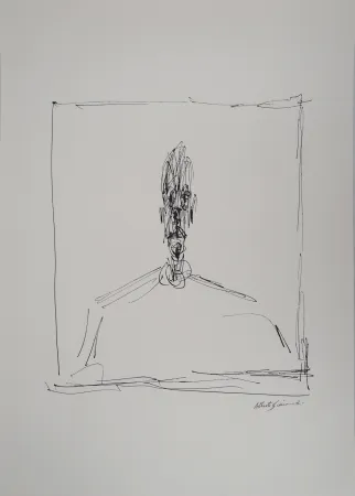 Litografia Giacometti - Buste d'homme