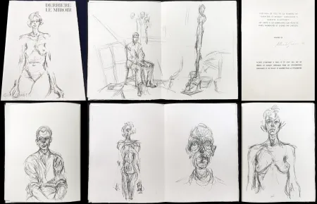 Livro Ilustrado Giacometti - DERRIERE LE MIROIR N° 127. 14 lithographies originales (1 des 150 de luxe signés) 