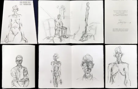 Livro Ilustrado Giacometti - DERRIERE LE MIROIR N° 127. 14 lithographies originales (1 des 150 de luxe signés) 1961 