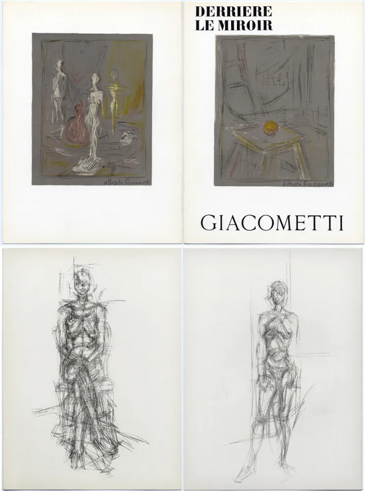 Livro Ilustrado Giacometti - Derrière le Miroir n° 65 . GIACOMETTI . Mai 1954.