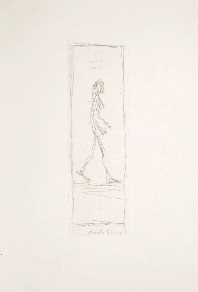 Água-Forte Giacometti - Femme qui marche 1955