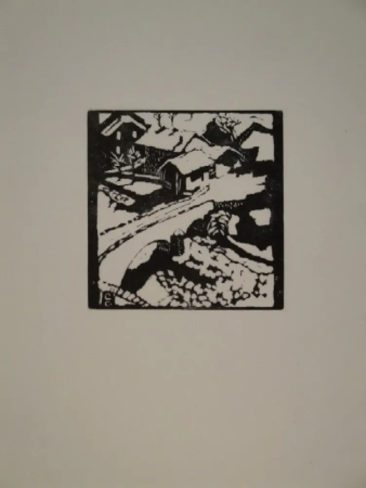 Xilogravura Giacometti - Il ponte al sole, die Brücke in Stampa