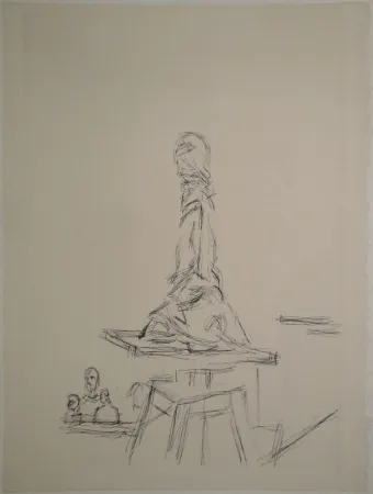Água-Forte Giacometti - L'Atelier à la selette I. (Studio with the turntable)