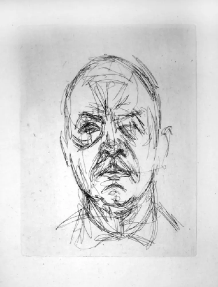 Gravura Giacometti - Portrait d'Iliazd