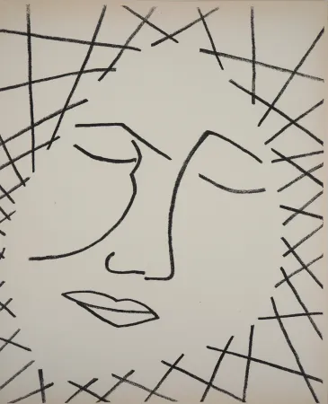Litografia Gilot - PAGE D AMOUR : REVERIE