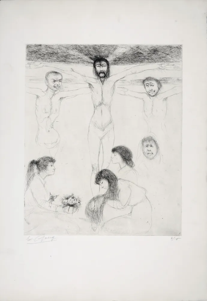 Gravura Goerg - Le Christ, c. 1960s-1970s - Hand-signed!
