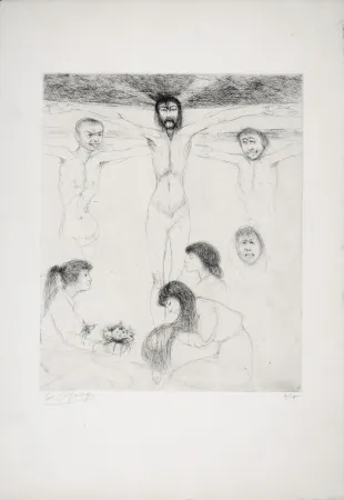 Gravura Goerg - Le Christ, c. 1960s-1970s - Hand-signed!