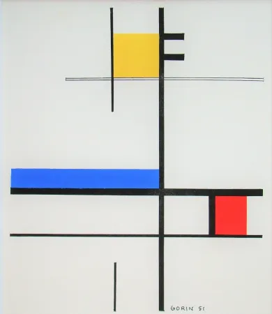 Estêncil Gorin - Composition abstrait