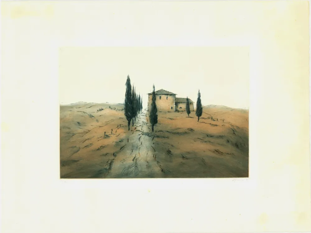 Água-Forte E Água-Tinta Gortner - Toskanische Landschaft / Tuscan Landscape