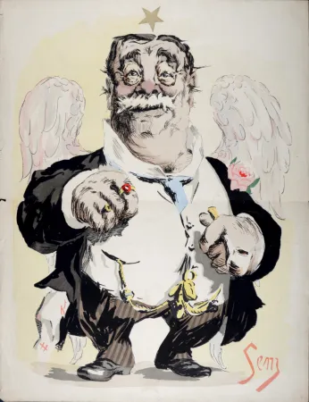 Litografia Goursat - Caricature, c. 1890-1920
