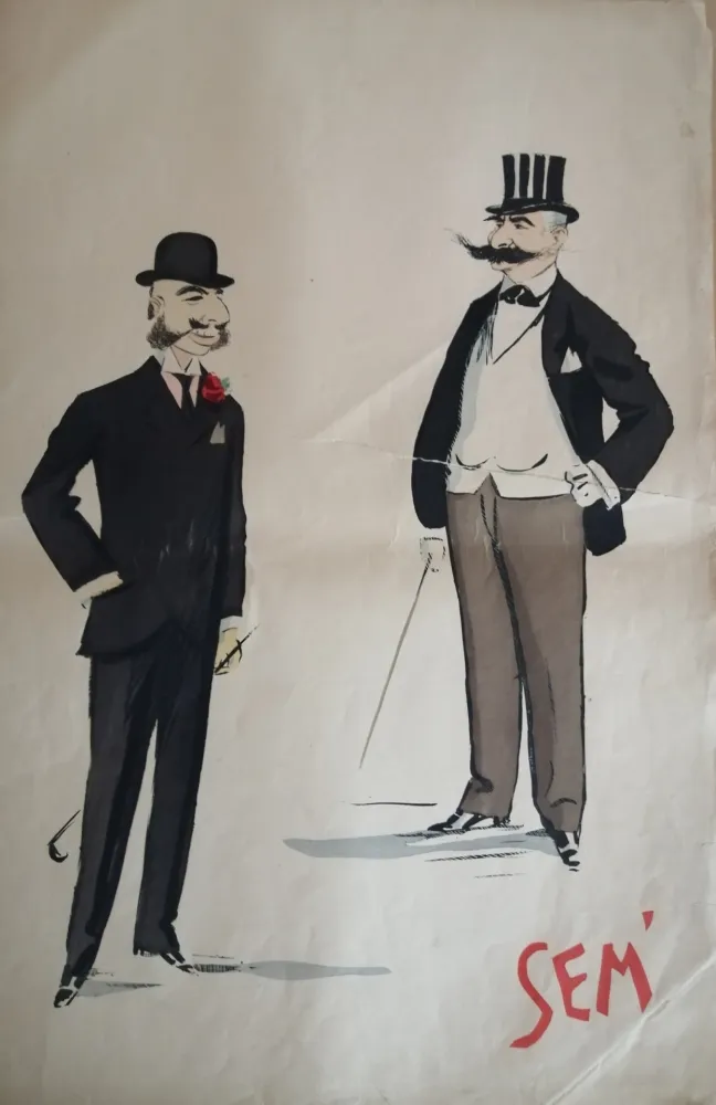 Litografia Goursat - SEM - Caricature Album Marseillais