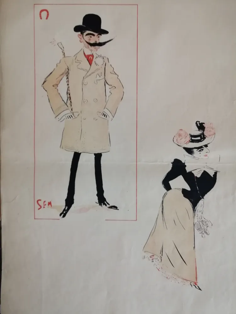 Litografia Goursat - SEM - Caricature Album Marseillais