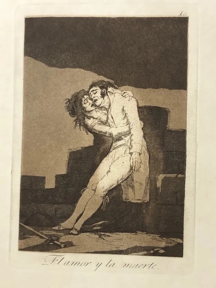 Água-Forte Goya - Capricho10. El amor y la muerte