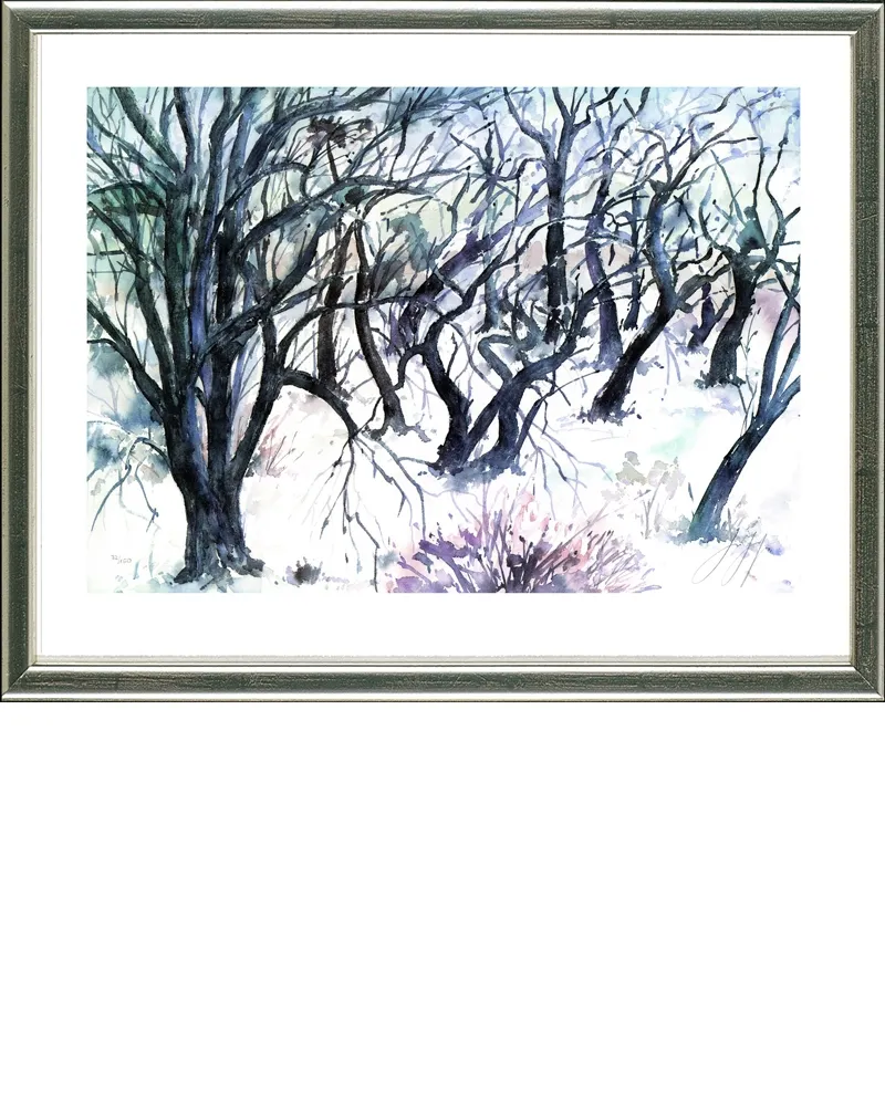 Litografia Grass - Baumlandschaft  Winter