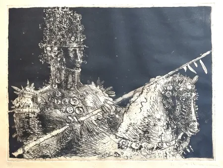 Água-Forte Grassmann - Cavaleiro