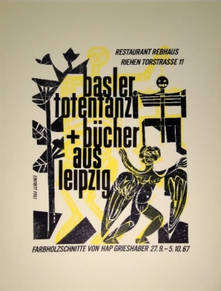Xilogravura Grieshaber - Basler totentanz und bücher aus leipzig