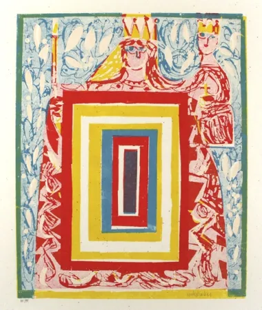 Xilogravura Grieshaber - Maria