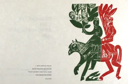 Xilogravura Grieshaber - Neujahrsritt