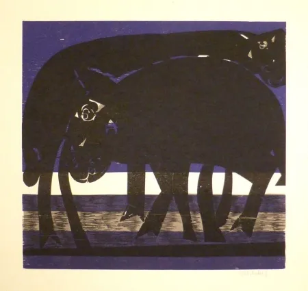 Xilogravura Grieshaber - Tiefebene