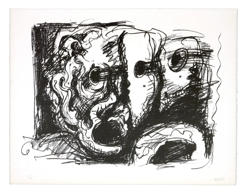 Litografia Grinberg - Le changement en tragédie (schizophrénie grecque)