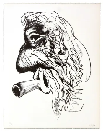 Litografia Grinberg - Une autre possibilité (en fumée)