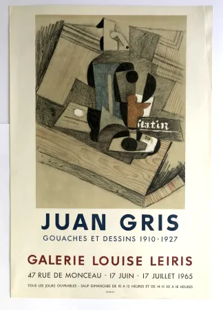 Cartaz Gris  - Gouaches et dessins 1910-1927 / Galerie Louise Leiris