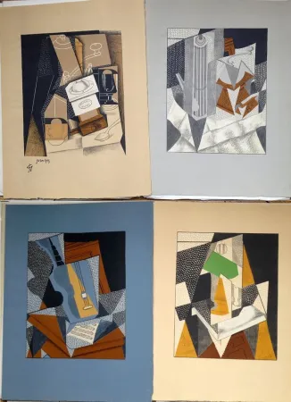 Livro Ilustrado Gris  - Pierre Reverdy : AU SOLEIL DU PLAFOND. 11 LITHOGRAPHIES COULEURS. Ex. avec suite (1955).