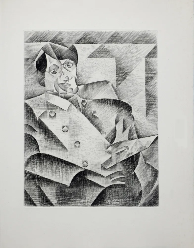 Gravura Gris  - Portrait de Picasso, 1947