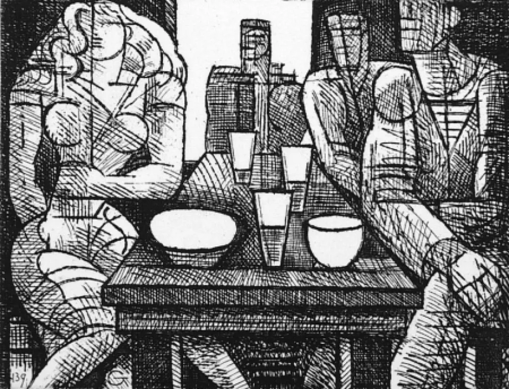 Água-Forte Gromaire - Estaminet