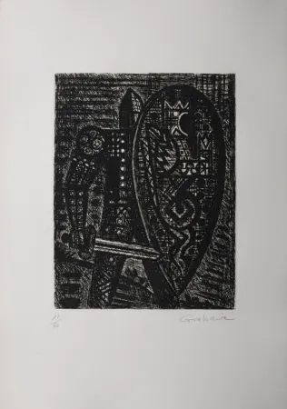 Litografia Gromaire - La révolte, 1958